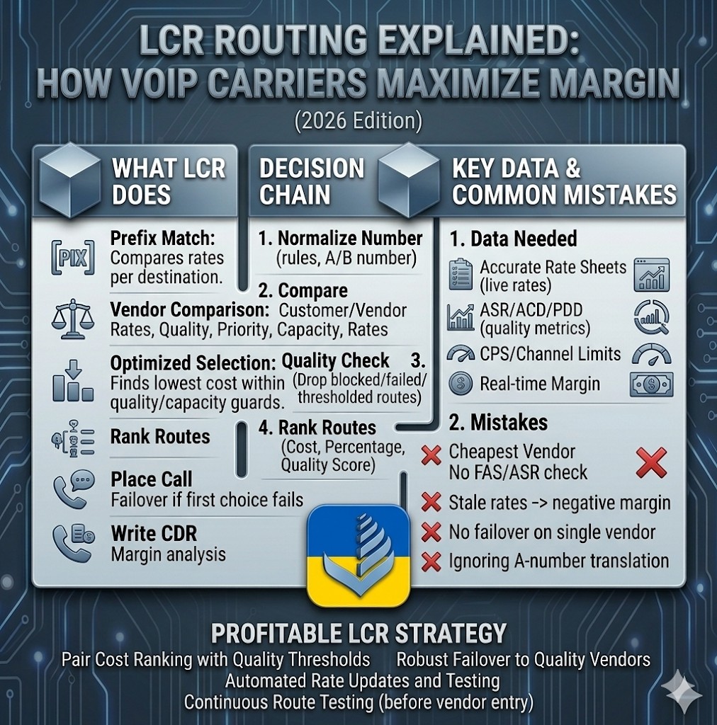 LCR Routing Explained: How VoIP Carriers Maximize Margin